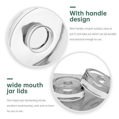 6Pcs Wide-Mouth Fermentation Glass Weight Set With Easy Grip Perfect For Home Brewing, Pickling, Canning, Fermented Fruits, Sauerkraut, Kimchi And More. (6)