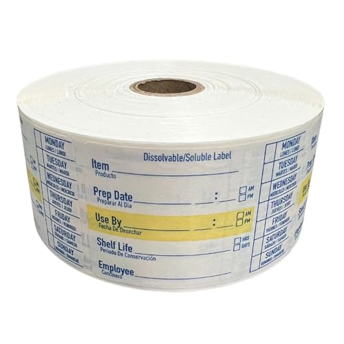 2x3 Dissolvable Food Labels, 1000 Label Stickers, Bottle Labels for Storage Bins, Sticker Labels for Food containers, (1000, Blue) - color: Blue, size: 1000 Count