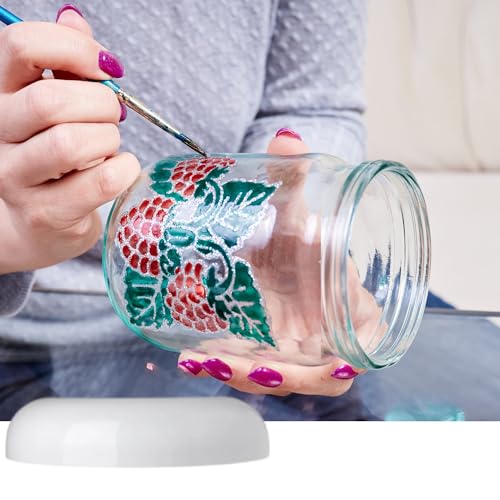 JARMING COLLECTIONS Mason Jars 16 oz Glass Extra Wide Mouth Pint Storage Jars with Lids - BPA Free Plastic Storage Lids - Made in USA - Pint Glass Jars 16 oz with White Lids - color: 2 White Dome Plastic Lids-16 OZ