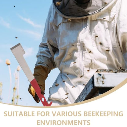 VALICLUD 5pcs Beekeeping Tool Kit for Beehives – Multi-Function Hive Scraper, Frame Lifter Honey Gathering Pry Bar – Sturdy Manual Beekeeping Equipment for Hive Maintenance