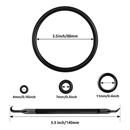 Homebrew Gasket Set, 28 PCS Cornelius Corny Brewing Beer Keg Carbonation Lid Ball Lock Keg Post Poppet Dip Tube O-Ring Sealing Washers Replacement Kit with O- Ring Removal Tool - size: 28pcs O-Rings + Removal Tool