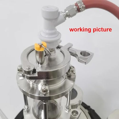Tri Clamp 3"/4" End Cap With Gas Ball Lock Post & PRV (17 PSI) – Dry Hopper Kit for Homebrew Conical Fermenter(3"TC) - size: 3"TC