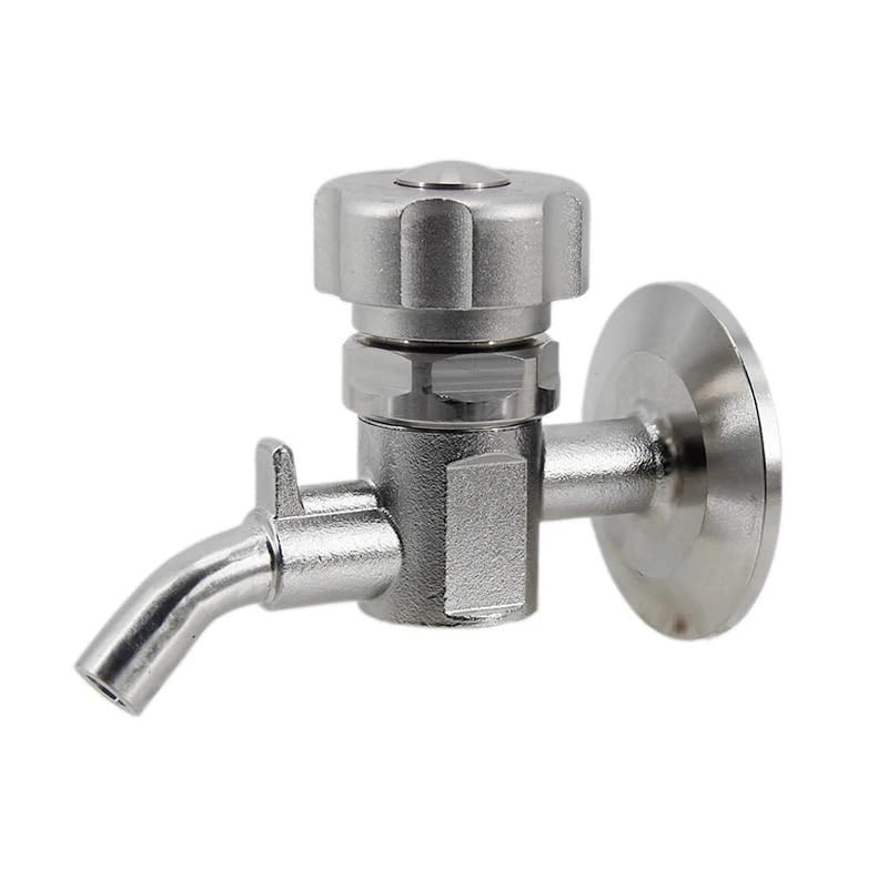 1.5"TC Sample Valve 304 Stainless Steel Sanitary Clamp Brewing Sample Valve Homebrew Conical Fermenter(A) - color: A