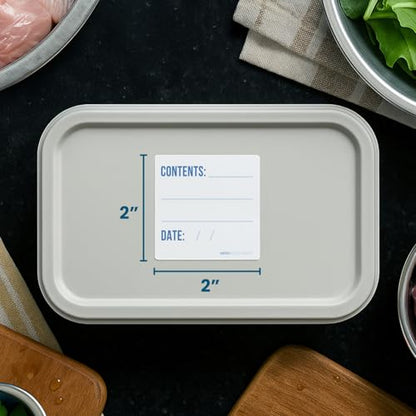Freezer Labels 1x2 in 500/Roll, Dissolvable Blank Removable Mason Jar - size: 1x2"', style: 500