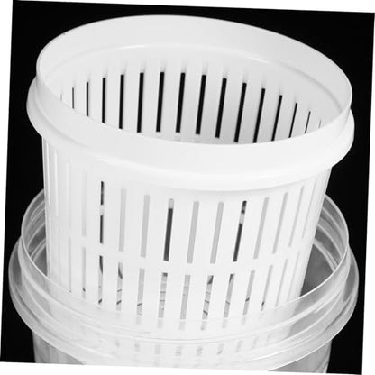 SOLUSTRE Pickle Container Strainer Juice Separator Jar Airtight Pickle Storage Jar for Family
