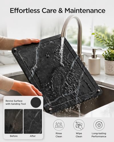 Large Stone Drying Mat for Kitchen Counter - 24”*16” Marble Veining Quick Drying Fast Absorbent Drying Mat, Natural Diatomaceous Earth Dish Drying Mat - size: 24" x 16"