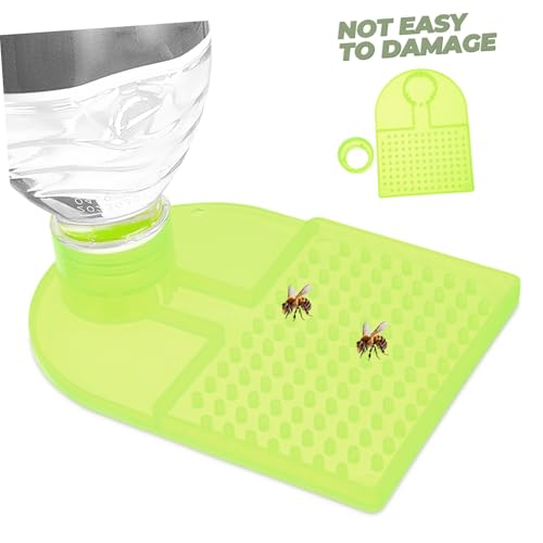Mikikit 10 Pack Bee Waterer Beekeeping Feeders Honey Bee Frame Feeder Station Beehive Entrance Water Dispenser Safe for Beverage Bottles