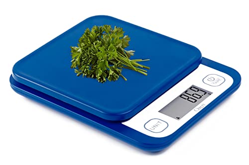 Ozeri Garden and Kitchen Scale II, with 0.1 g (0.005 oz) 420® Variable Graduation Technology® - color: Classic Blue