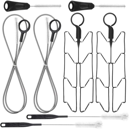 Patelai 8 in 1 Hydration Bladder Cleaning Kit Includes 3 Different Brushes and Drying Collapsible Bladder Frame, Water Reservoir Backpack Cleaning Kit - color: Black