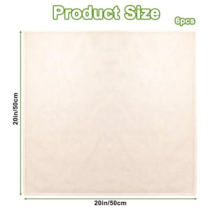 6 Pcs Cheesecloth Bags for Straining, 20x20Inch Unbleached Cotton Cheesecloth Cheese Cloths for Yogurt Nut Milk Baking
