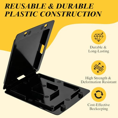 50 PCS Hive Beetle Catchers, Reusable Black Plastic Beekeeping Supplies, Beekeeping Tools for Farm & Apiary Care