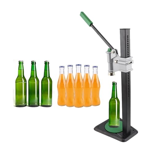 Adjustable Iron Bench Bottle Capper for Beer and Wine Sealing - Durable Manual Capping Tool