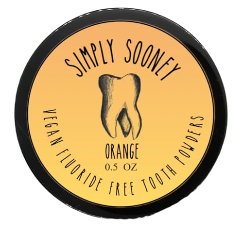 Simply Sooney Remineralizing Vegan Mineral Tooth Powder I Orange Formula I Organic Ingredients I Gluten Free I 0.5oz (0.5 oz jar)