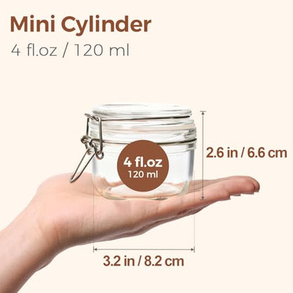 ComSaf Small Glass Spice Jars with Airtight Lids 4 oz 12 Pack Mason Pantry | Seasoning herbs powders, Salt pepper chili, Spice rack cabinet organization, Wedding favors, DIY crafts - size: 4oz*12