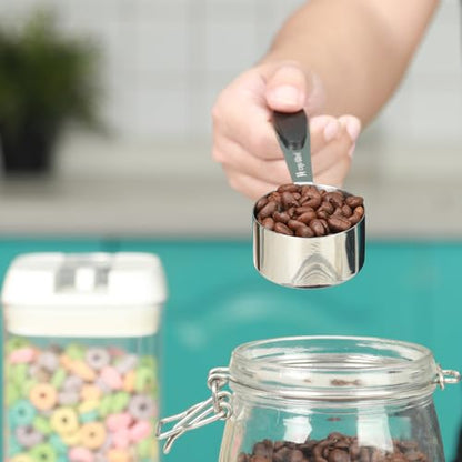 DOTINGHUX 1/8 Cup Magnetic Grips Stainless Steel Measuring Cup -1PCS - size: 1/8 cup
