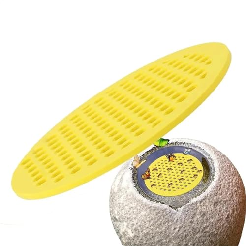 10pcs Bee Water Catcher Cups Tray Bee Drinking Station Bee Watering Feeder Honeycomb Beekeeping Setups Luring Insets Waterer | Yellow Circle - color: Yellow Circle