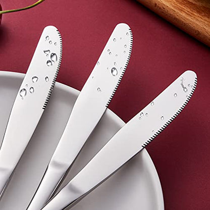 Aebeky 16-Piece Stainless Steel Table Knives,Dinner Knives Set,9.1-Inch (16-Piece) - size: 16-Piece