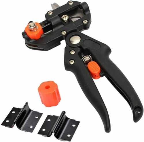 2 in 1 Garden Grafting Tool Kit with 2 Replacement Blades and 1 Grafting Base,Professional Gardening Pruning Tool Set,for Plant Branch Vine Fruit Tree Cutting,Grafting & Trimming