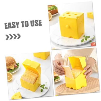 2pcs Airtight Cheese Block Storage Container Sealed Lid Slice Cheese Keeper for Fridge