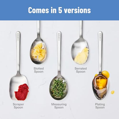 Misen Plating Chef Spoon – Stainless Steel Precision Cooking and Serving Spoon with Tapered Tip for Saucing Basting Drizzling Stirring Scooping and Restaurant Quality Plating at Home - style: Plating Spoon