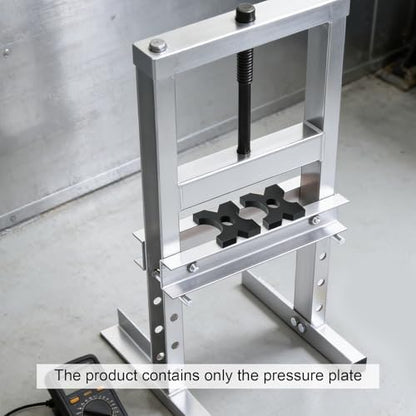 Arbor Press Plate, 1 Pair 5'' x 5'' x 1'' H-shape Hydraulic Shop Press Plate 20Ton Metal H Frame Hydraulic Shop Press Plates for Workshops Factories & Production - size: 5'' x 5'' x 1''