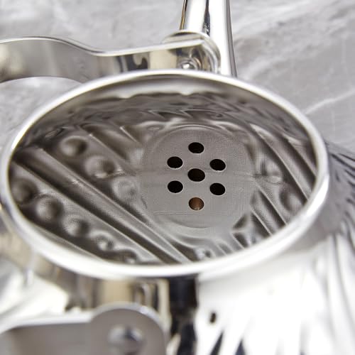 SANQIAHOME 2000ml stainless steel antique style teapot,with Infuser, thickened boiling kettle, lifting handle,Silver - color: Silver(D), size: 2000ml