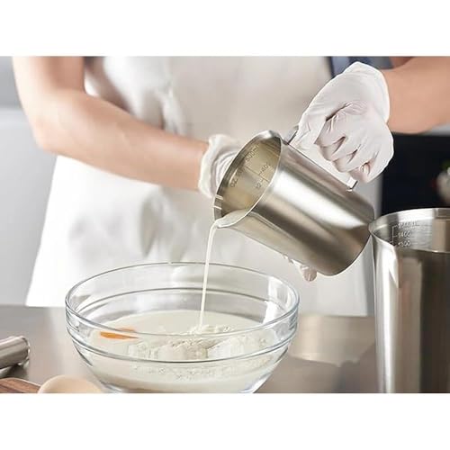 CURTA 18/8 Stainless Steel Measuring Cup with Handle and Pour Lip 16 OZ (2 Cup, 500 ML) - color: Flat Handle, size: 16 OZ (2 Cup, 500 ML)