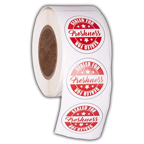 Food Delivery Tamper Evident Sealed for Freshness Labels - 500 Adhesive Stickers for Safe Food delivery (1.875" X 6" Strips) - size: Strips 1.875" x 6" - 500 Pack