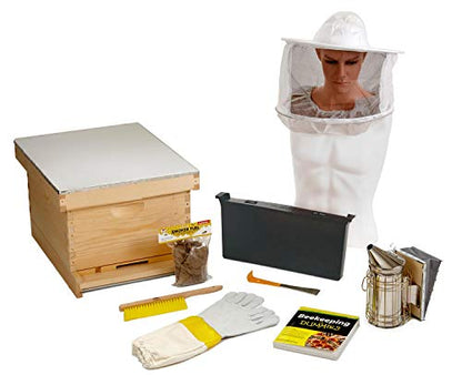 Little Giant® 10-Frame Deluxe Beginner Hive Kit | Premium Beekeeping Starter Set for Beginners | Made in USA
