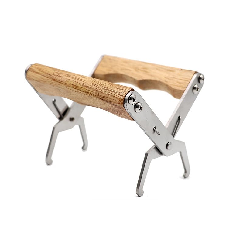 OhMill 2Pcs Beekeeper Hive Tools - Stainless Steel Hive Scraper & Spleen Lifting Clip for Beekeeping Accessories
