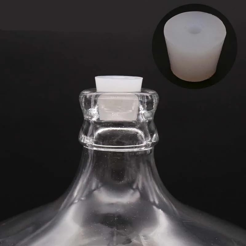 Drilled Silicone Stopper Carboy Bung #6 Silicone Stopper with 8mm Hole for Airlock Food Grade