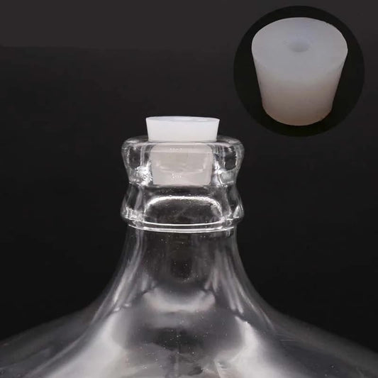 Drilled Silicone Stopper Carboy Bung #6 Silicone Stopper with 8mm Hole for Airlock Food Grade