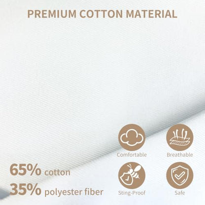 Sting Proof Bee Suit Full Body with Ventilated Hood & Gloves XL | Polycotton Unisex Beekeeping Suit for Men & Women, Wasp Bee Keeper Suit for Beginner & Pro Beekeepers, Apiary Beekeeping Gear - color: Xl