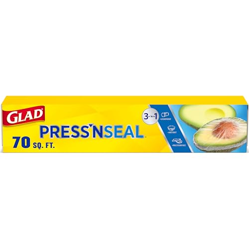 Glad Press'N Seal Food Plastic Wrap, 70 Square Foot Roll (Package May Vary) - size: 70 Sq Ft (Pack of 1)