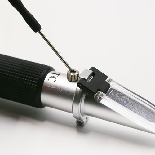 Brix Refractometer with Dual Scale - Specific Gravity & Brix, High Precision Handheld Refractometer Hydrometer with ATC for Beer Brewing Wine Making, Home Brewing Kit