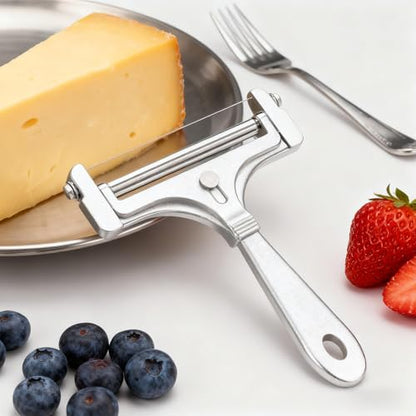 1 Set Cheese Cutter, Stainless Steel Wire Cheese Slicer With 4 Extra Wires, Adjustable Thickness Iron Handheld Cheeses Slicer, Handheld Cheeses Block Cutters for Block Butter Cutter Tools