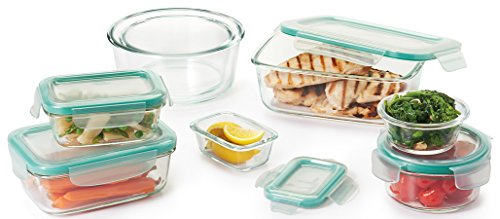 OXO Good Grips 4 Cup Smart Seal Leakproof Glass Round Airtight Food Storage Container - size: 4 Cup