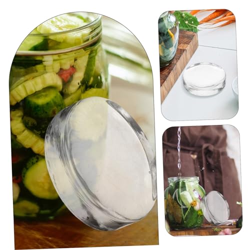 PRETYZOOM Heavy Glass Fermenting Weight for Wide Mouth Jars Sturdy Kitchen Tool for Pickling Canning and Fermentation for Homemade Vegetables