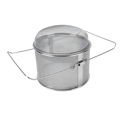 Diydeg Honey Strainer, Stainless Steel Double Sieve Honey Filter with Extendable Arms, Extractor Equipment, Harvesting Ultra Fine Mesh Strainer for Beekeeping, Harvesting