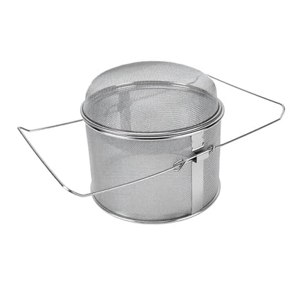 Jiawu Honey Strainer, 304 Stainless Steel Double Sieve Honey Mesh Filter with Removable Accessory for Beekeeping Harvesting Equipment