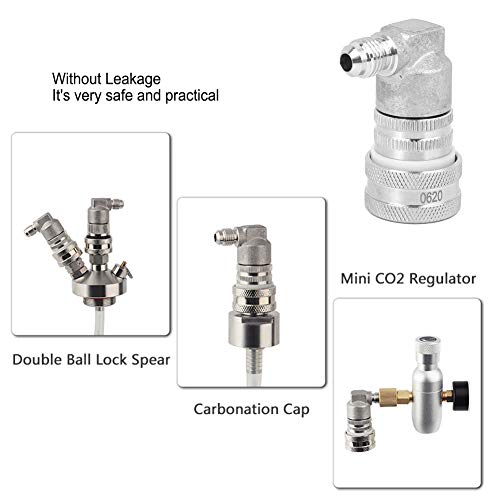Tbest Stainless Steel Lock Keg with Mfl Fitting | 4 inch Gas Corny Fitting, Stainless Steel Body, Homebrew Beer Dispensing, Compatible Standard Co2 Systems