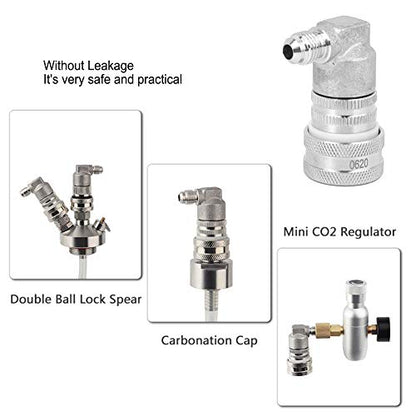 Tbest Stainless Steel Lock Keg with Mfl Fitting | 4 inch Gas Corny Fitting, Stainless Steel Body, Homebrew Beer Dispensing, Compatible Standard Co2 Systems