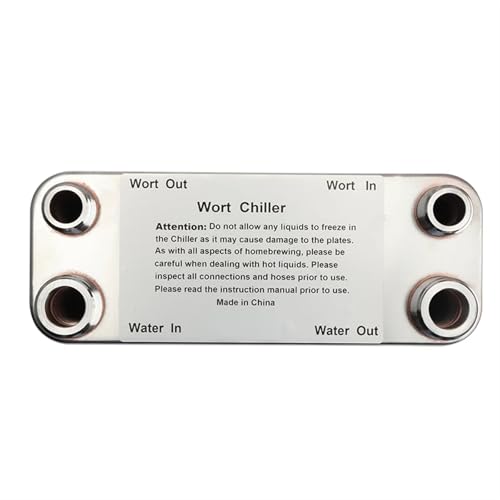 20/30/40 Plates Heat Exchanger Wort Chiller, Stainless Steel Counterflow Chiller Beer Cooler Garden Hose Rapid Cooling(30 plate) - color: 30 plate