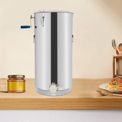 Stainless Steel Manual Honey Extractor, Household Beekeeping Machine Honey Presser Beeswax Press Tool Honey Presser Manual Beekeeping Extraction Tool for Honey Fruits Vegetables Juice (Style B) - color: Style B