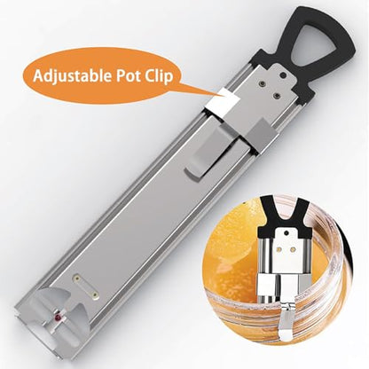 Candy Thermometer with Pot Clip, Instant Read Deep Fry Oil Thermometer, Kitchen Food Cooking Thermometer for Candy, Jam, Syrup, Jelly, and Deep Fry, Stainless Steel Candy Thermometer for Candy Making