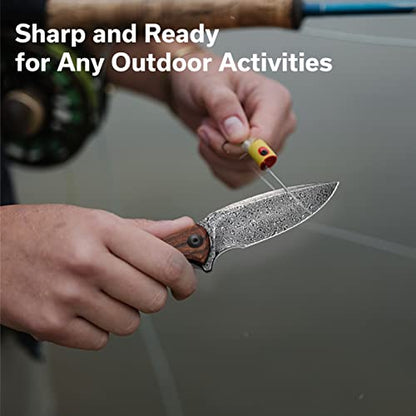 CIVIVI Folding Pocket Knife for EDC, Small Mini Praxis Knife for Men Women, 2.98" Damascus Blade Guibourtia Wood Handle, Sharp Camping Hiking Knives C18026C-DS1 - color: Brown