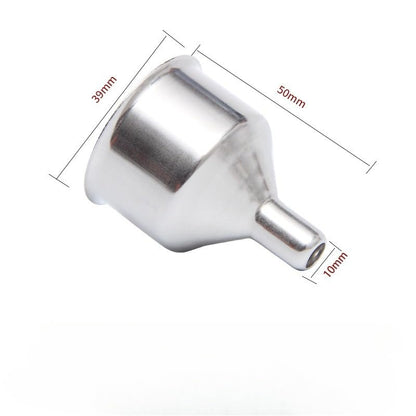 2 Pack Stainless Steel Mini Funnels Small Kitchen Funnel Set Food Grade Metal Funnel for Filling Bottles and Containers - color: silver