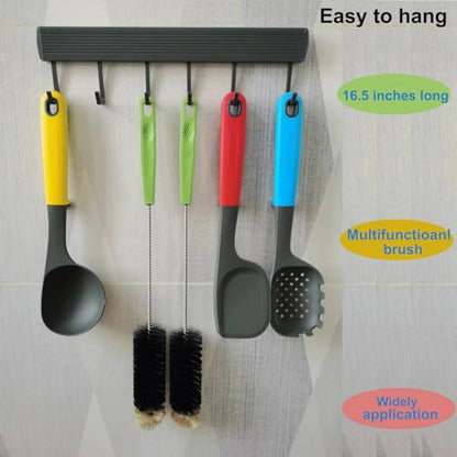 16" Water Bottle Brush for Cleaning, Dokpod Long Handle Bottle Cleaner Brush, Narrow Bottles Scrubber Brushes, Hummingbird Feeder Cleaning Brushes, Cup Cleaner Brushes, for Meat Grinder, for Pipe - color: Black 1 Pack