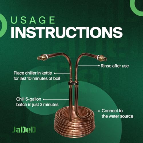 Concentric Hydra™ Copper Wort Chiller for Beer Brewing | Triple Coil Immersion Chiller for Home Brewing Kits | Fast Chill for 5 Gallon Batches | Easy to Clean | For Small Wort Batches in Large Kettles