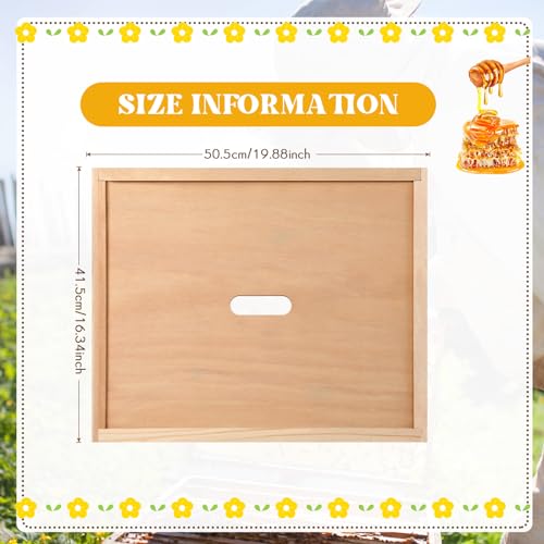 DoubleFill 10 Frame Beehive Inner Cover for Hive Box Cover with Feeding Hole Bee Hive Wooden Insulation Ventilation Inner Cover Inside Cover for Beekeeping Tool